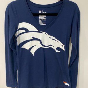 Long sleeve fitted Broncos shirt